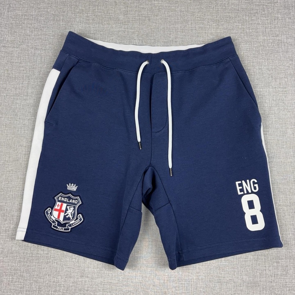 Polo Ralph Lauren England Shorts Mens Medium Crest ENG 8 Varsity Rugby Sweat